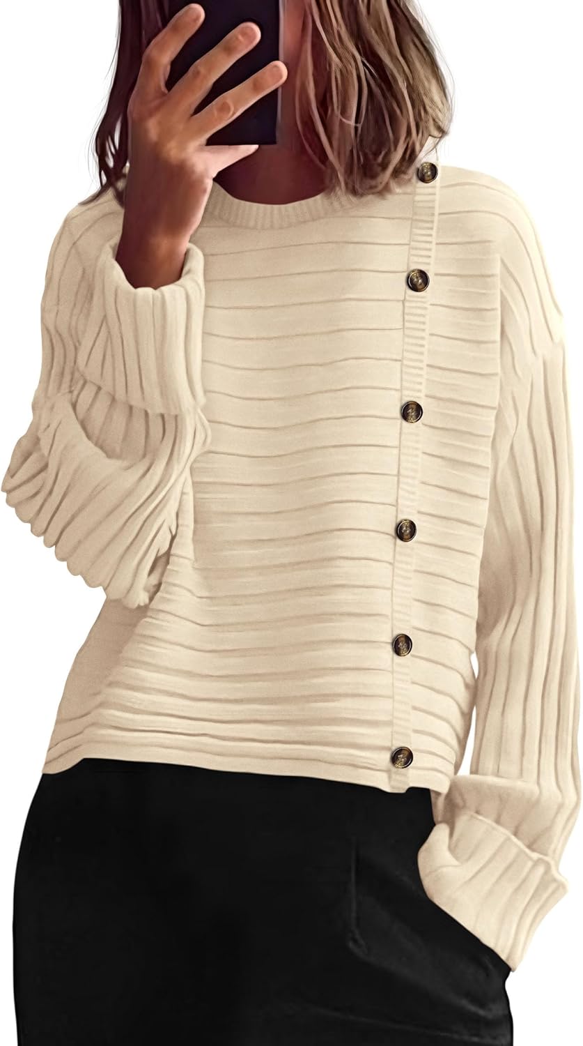PRETTYGARDEN Womens Sweaters Casual Long Sleeve Knit Pullover