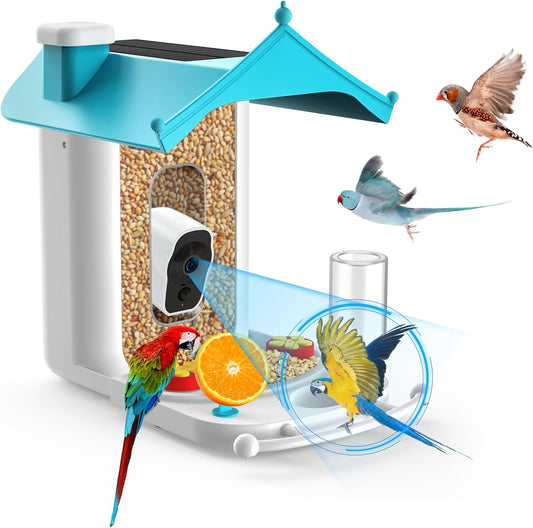 Homlab Smart Bird Feeder: 1080P HD Camera, AI Identify Birds, Solar Powered, WiFi & APP