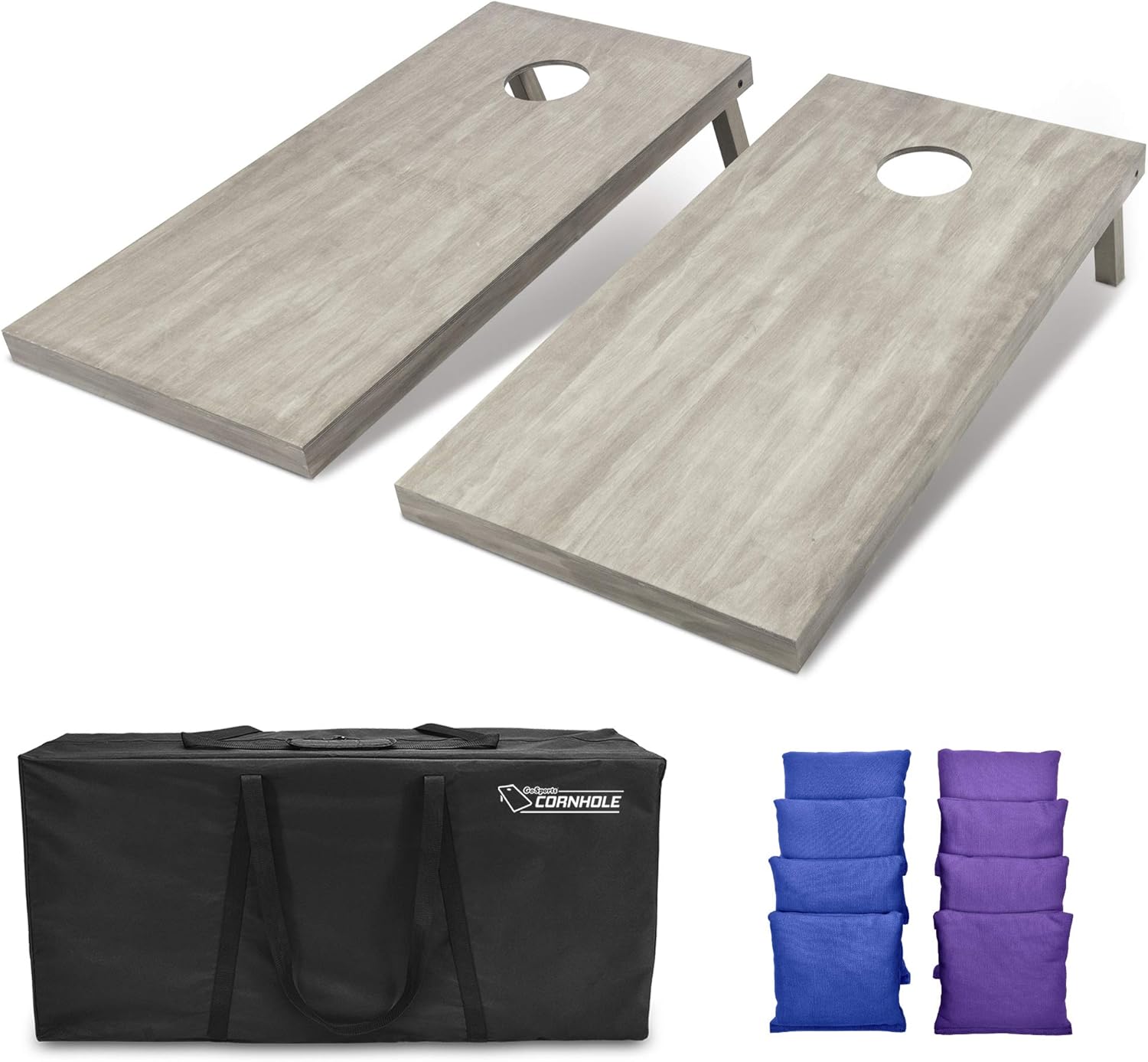 GoSports 4 ft x 2 ft Wooden Cornhole Boards Set for Fun