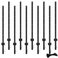 10Pack Fence Posts 4Ft in Bulk - Heavy Duty Metal T Posts for Garden