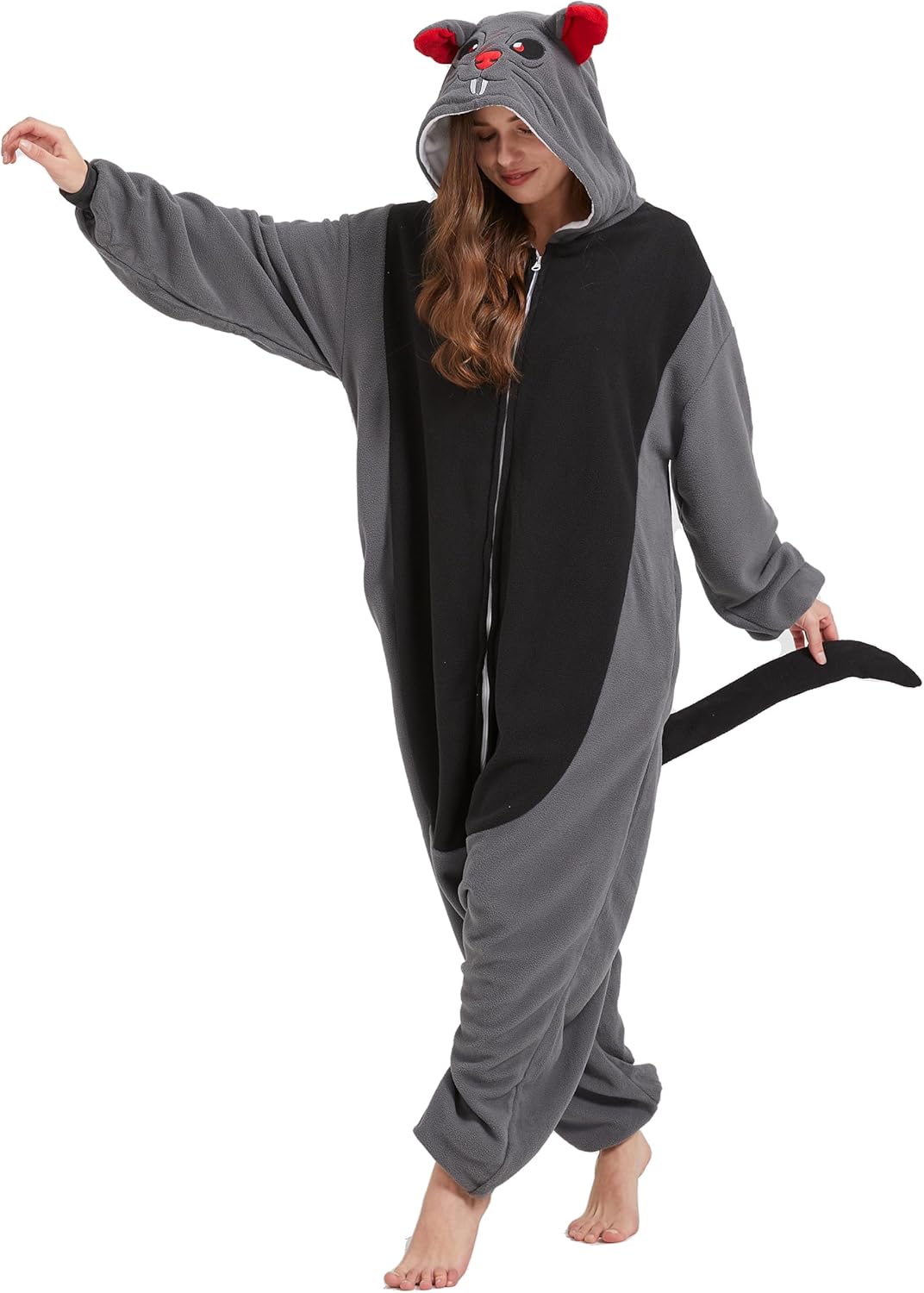 Adult Mouse Onesie Rat Costume for Halloween Fun and Comfort