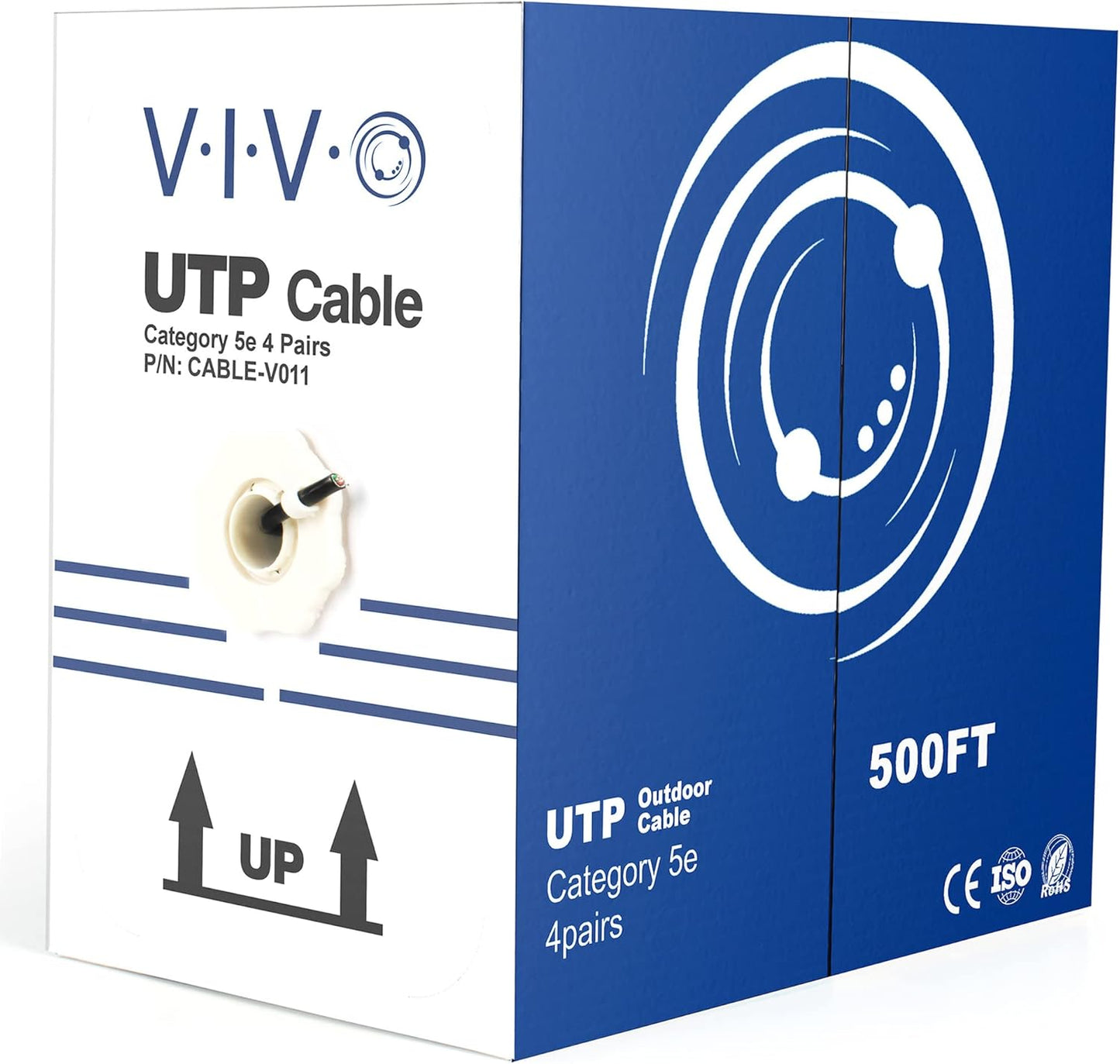 VIVO Waterproof Cat5e Cable - 500ft Outdoor Direct Burial