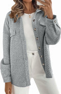 Womens Oversized Shacket Jacket - Lightweight Quilted Fall Coat