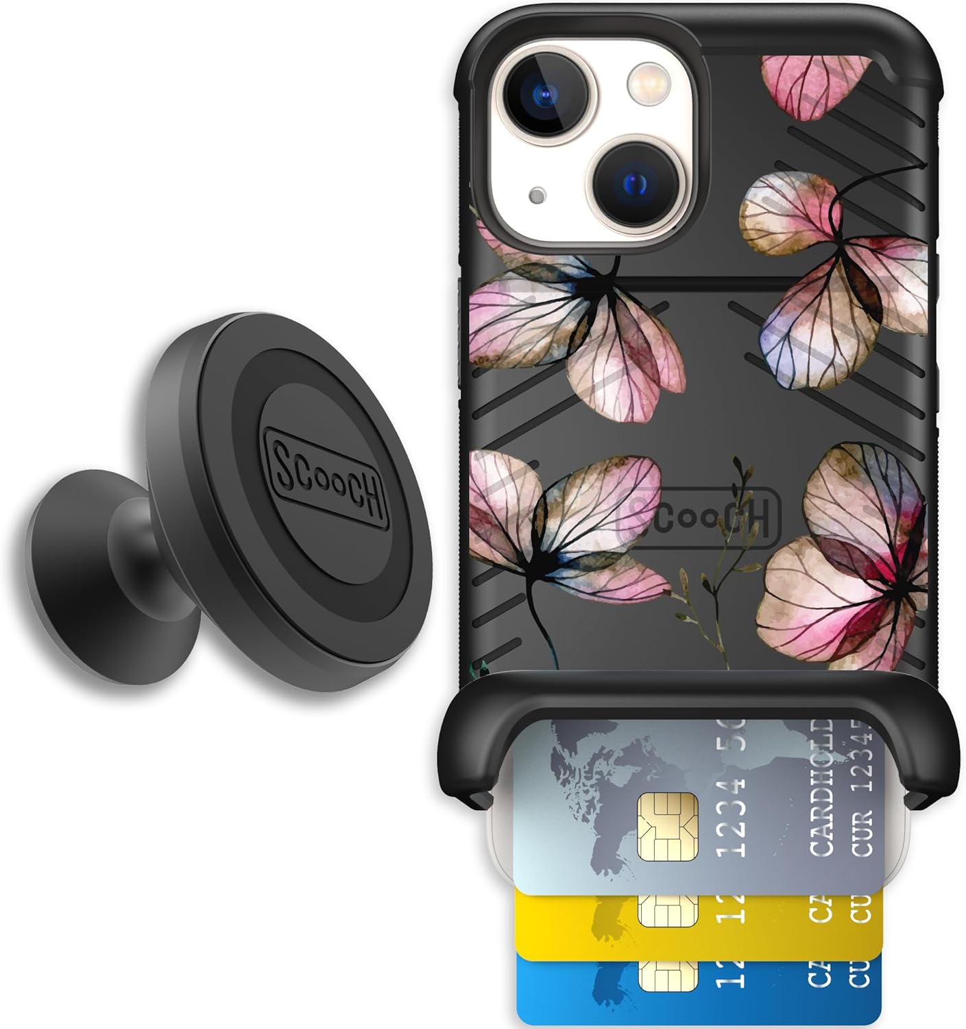 Scooch iPhone 13 Mini Case with Hidden Card Holder and Kickstand