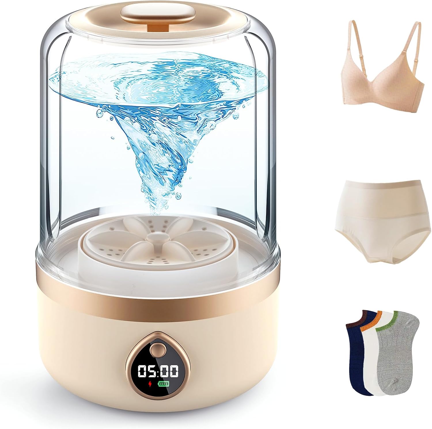 Portable Washing Machine for Deep Cleaning Baby Clothes & More