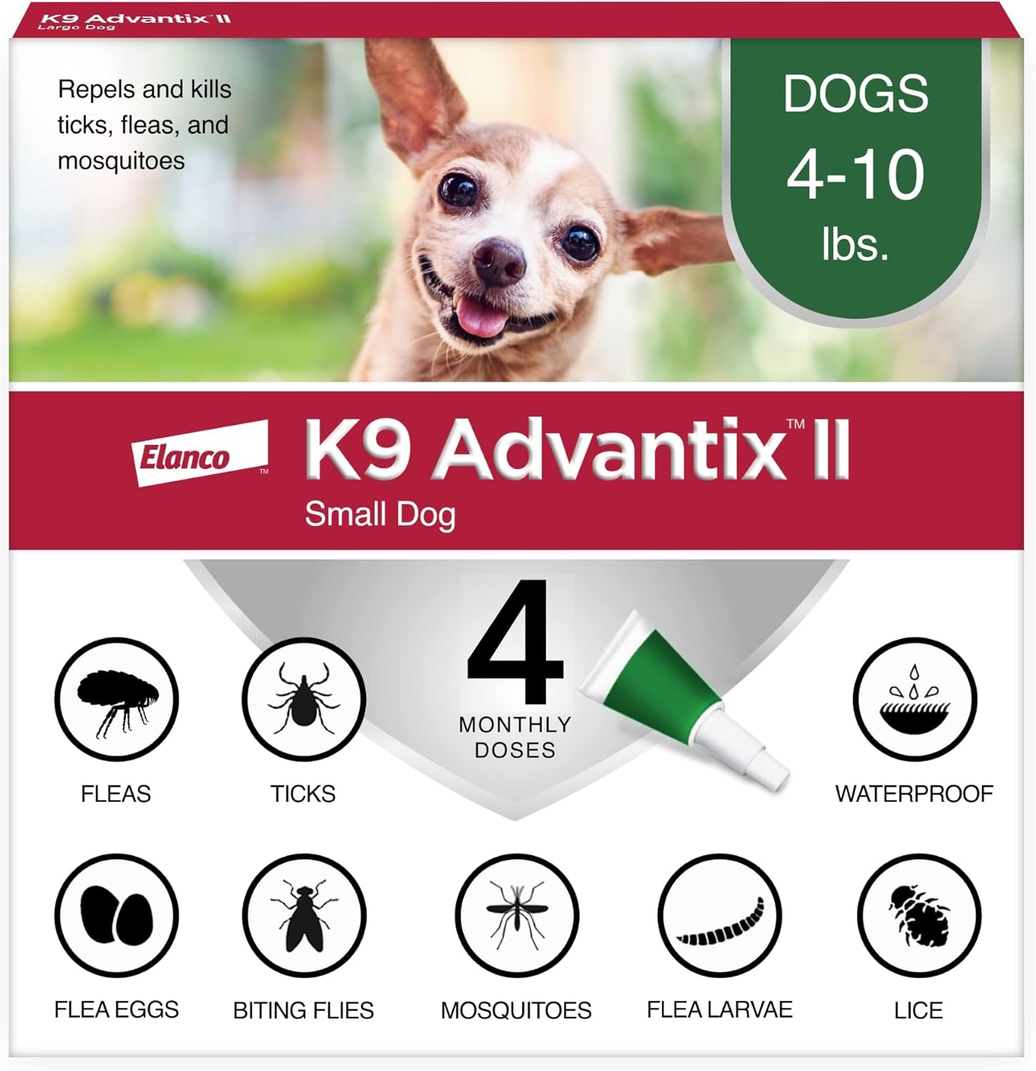 K9 Advantix II Small Dog Treatment for Fleas, Ticks & More