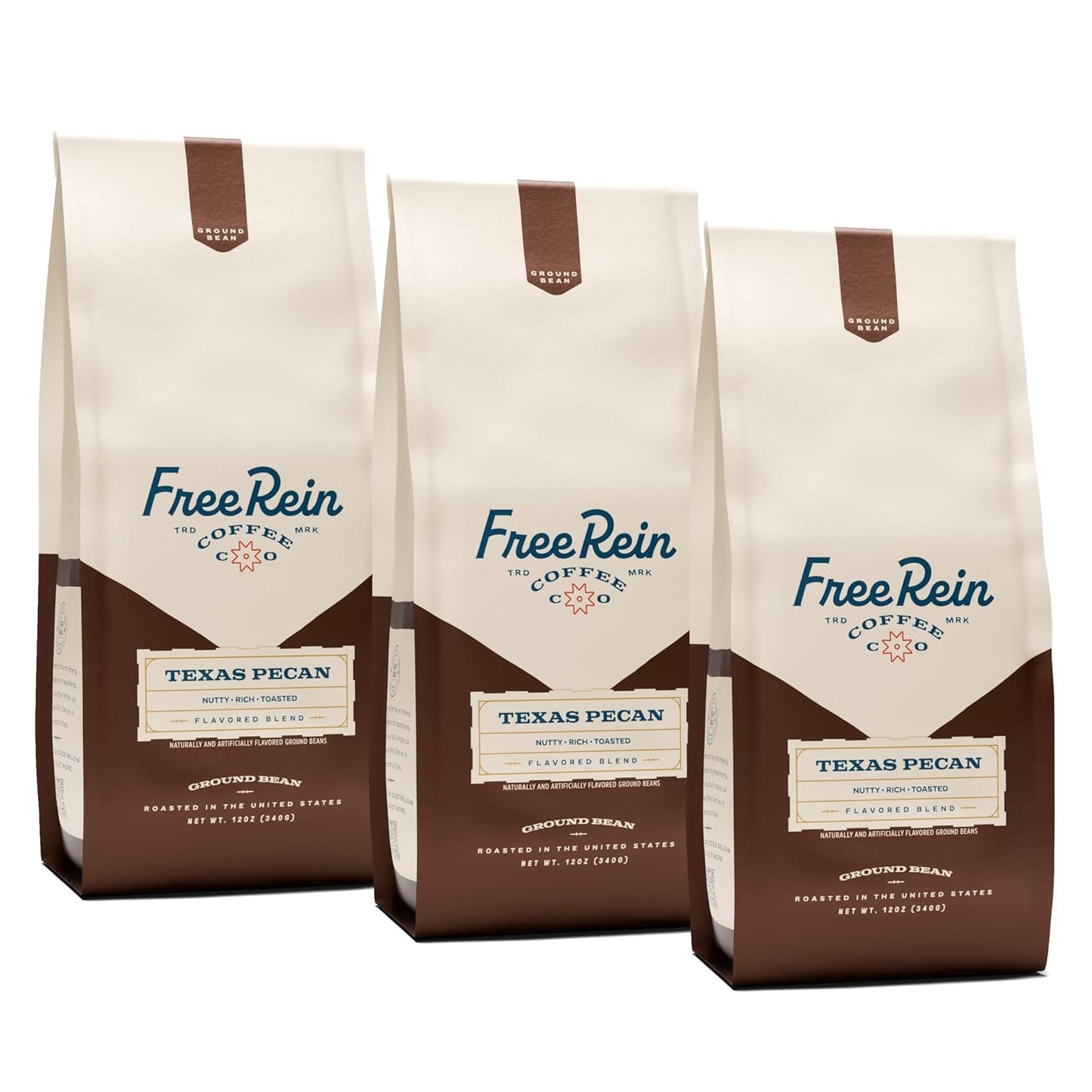 Texas Pecan Medium Roast Ground Coffee for Rich Flavor