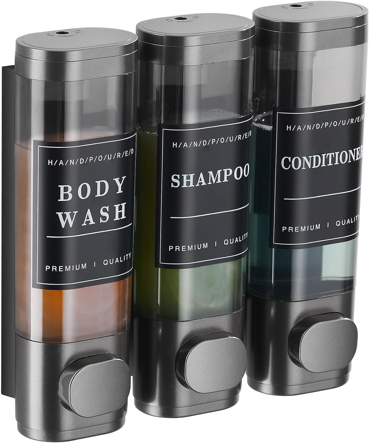 Drill-Free Shampoo Dispenser Set - Gungray