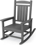 KINGYES HDPE Outdoor Rocking Chair - Oversized All Weather Patio