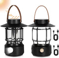 Led Camping Lantern 2 Pack 1000LM - Bright Solar Rechargeable Lights