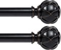KAMANINA 1 Inch Telescoping Curtain Rod 28 to 48 in - Sturdy, Netted