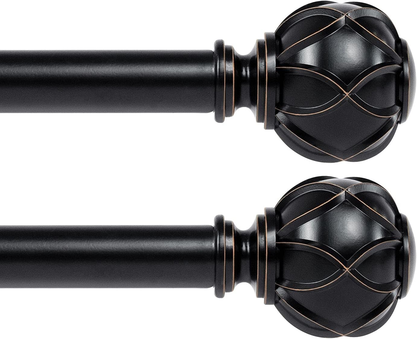 KAMANINA 1 Inch Telescoping Curtain Rods for Stylish Windows