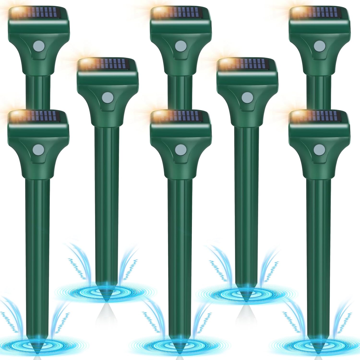 Mole Repellent for Lawns - Solar Ultrasonic Gopher Deterrent