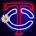 Baseball Neon Sign for Wall Decor 13.4 in - Bright LED Baseball Light