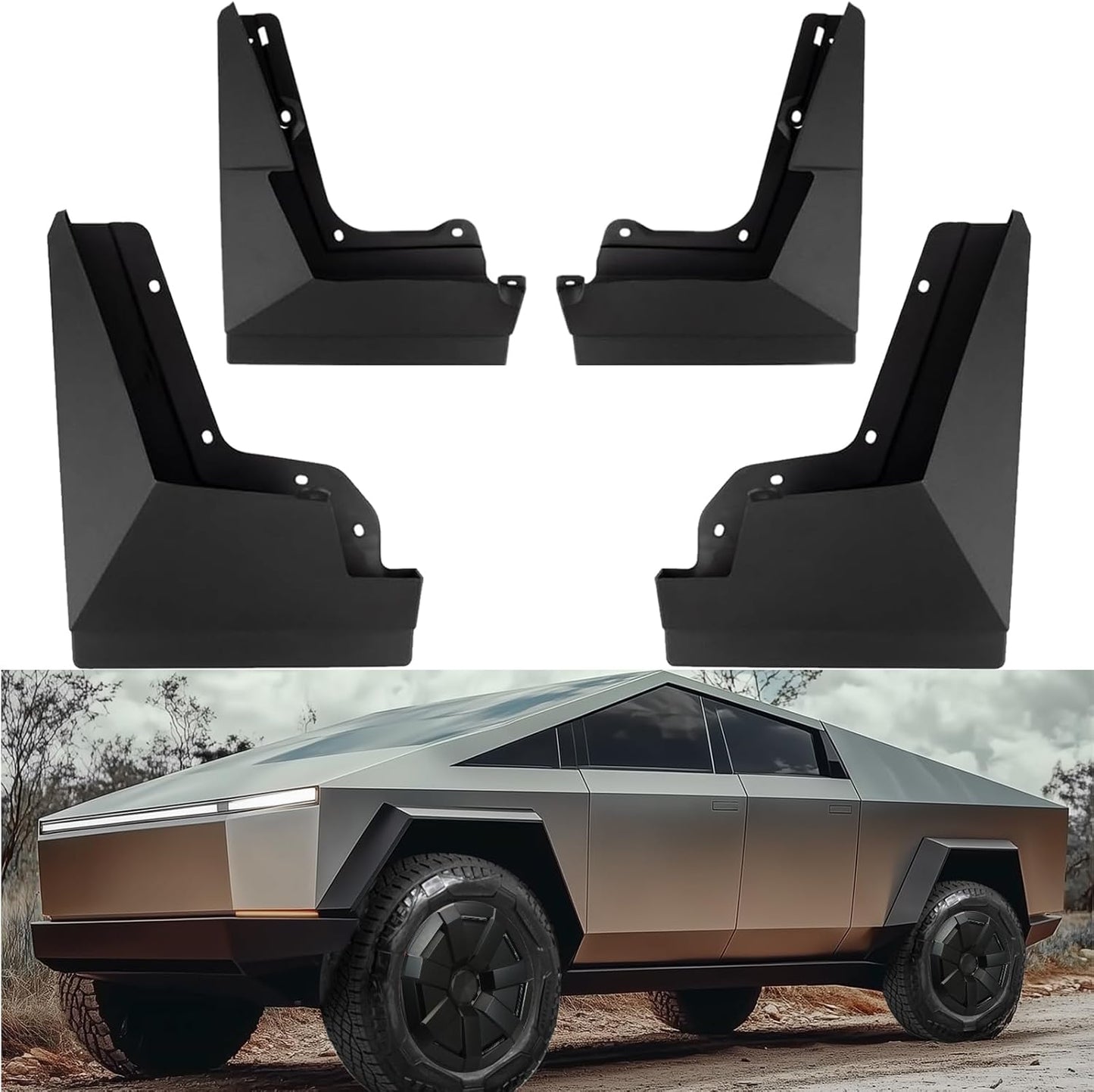 Mud Flaps for Tesla Cybertruck 2024 2025 Accessories - 4 PCS