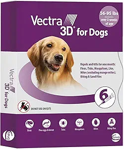 VECTRA 3D Large Dog Flea, Tick & Mosquito Treatment 6 Month Supply