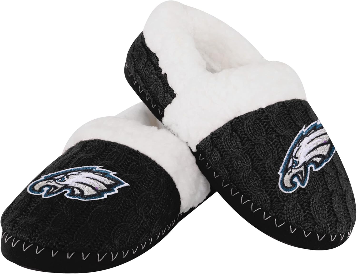 FOCO Women's NFL Team Color Moccasin Slippers for Comfort