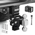 Adjustable Trailer Hitch 5in Drop Rise Dual Ball - Heavy Duty