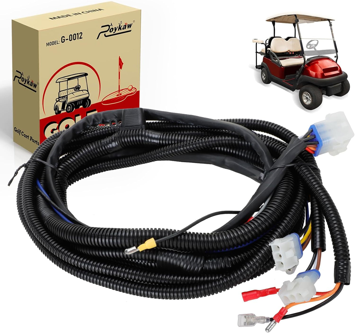 Waterproof Plug & Play 12V Cart Harness for Club Car Precedent