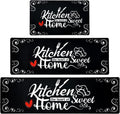 Kitchen Mats for Floor 3 Pieces Set - Cushioned Non Slip Runner Rugs