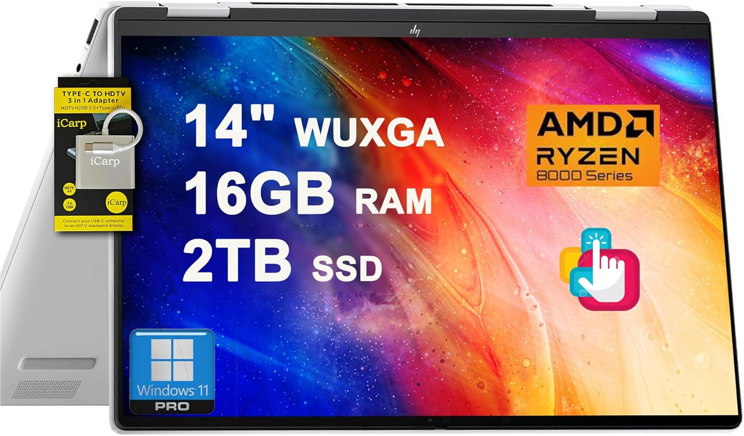 HP Envy x360 2-in-1 Laptop with Touchscreen and Ryzen 5