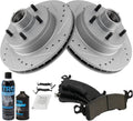 TRQ Front Ceramic Brake Pad & Performance Rotor Kit - Direct Fit OE