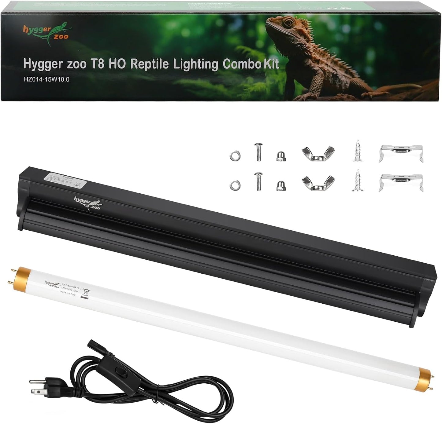 T8 UVB Reptile Light Fixture for Bearded Dragons and Turtles
