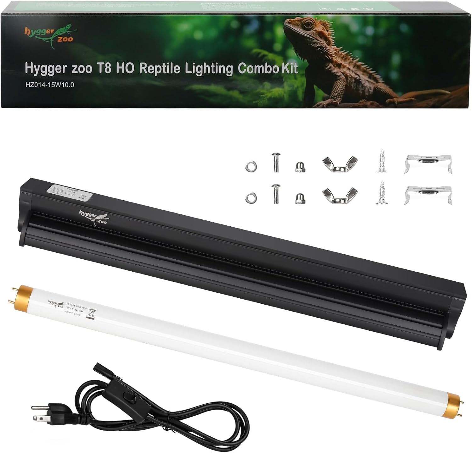T8 UVB Reptile Light Fixture for Bearded Dragons and Turtles