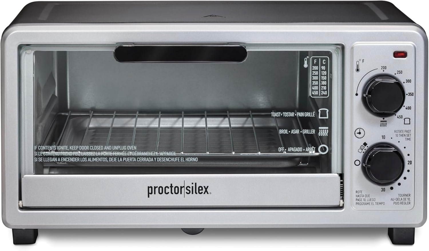 Proctor Silex 4 Slice Countertop Toaster Oven for Versatile Cooking