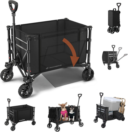 3 in 1 Collapsible Wagon for Groceries and Outdoor Use