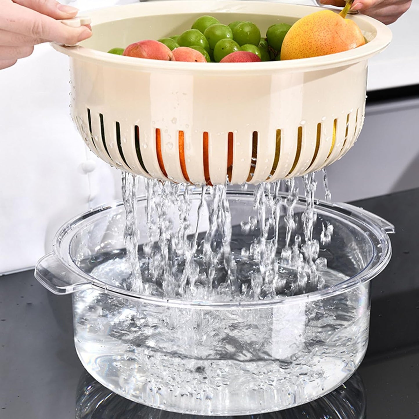 BPA-Free Double-Layered Colander Set