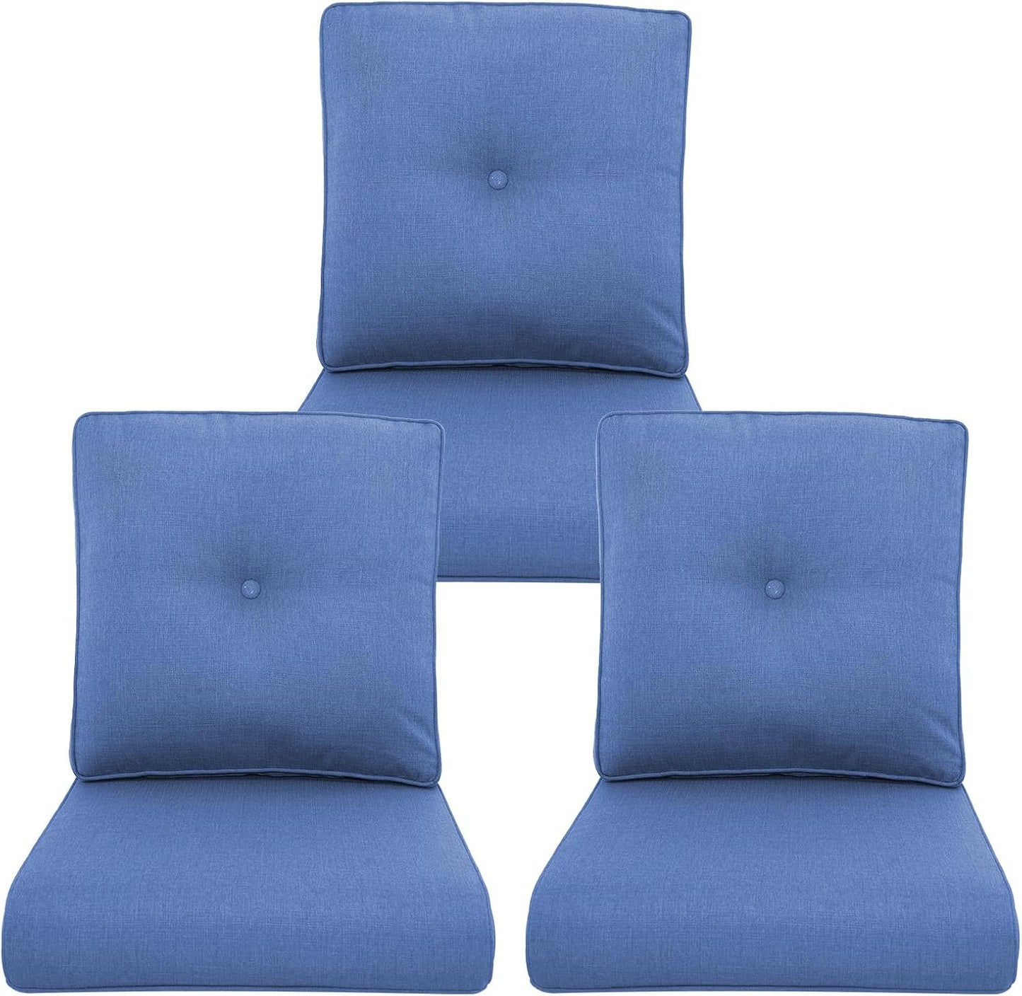 Outdoor Chair Cushions 3 Packs for High Back Patio Comfort