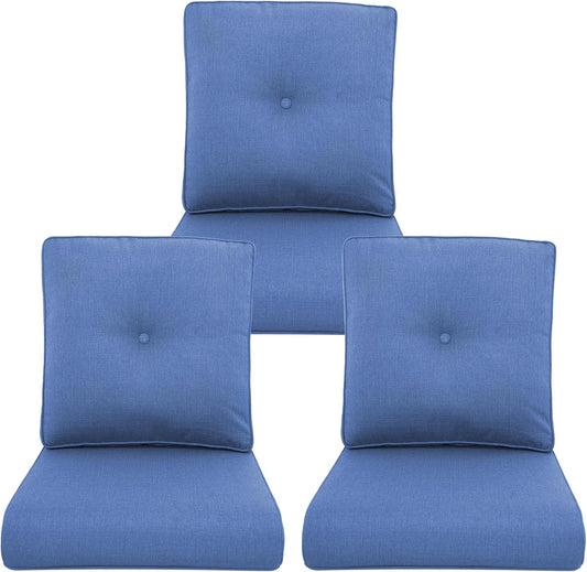 Outdoor Chair Cushions 3 Packs for High Back Patio Comfort