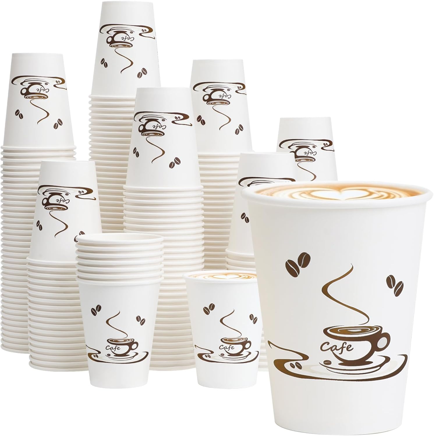 Leak-Free 12 OZ Disposable Paper Coffee Cups for All Occasions