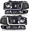 G-PLUS LED DRL Headlights Assembly Compatible with 1999-2007 GMC