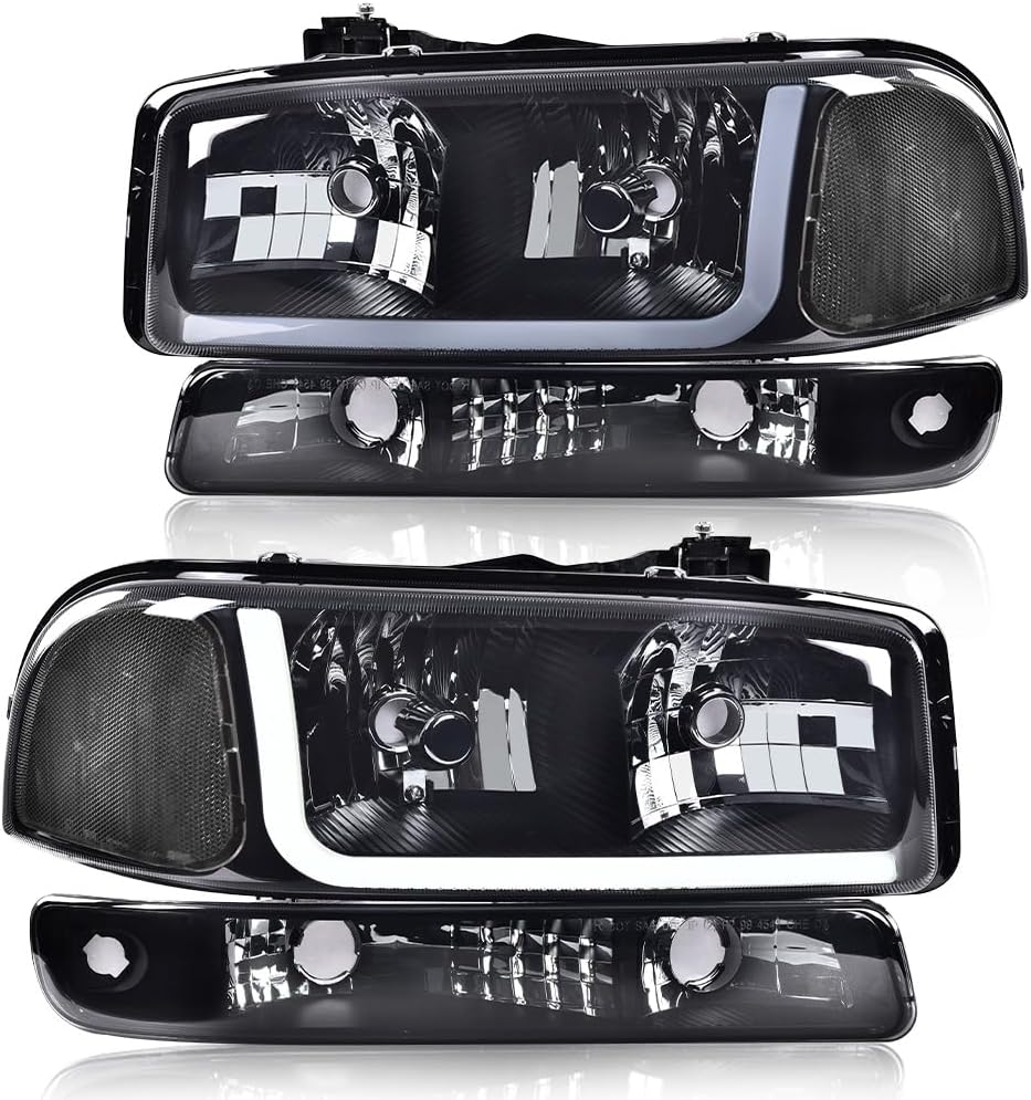 G-PLUS LED DRL Headlights Assembly for GMC Sierra 1500 HD