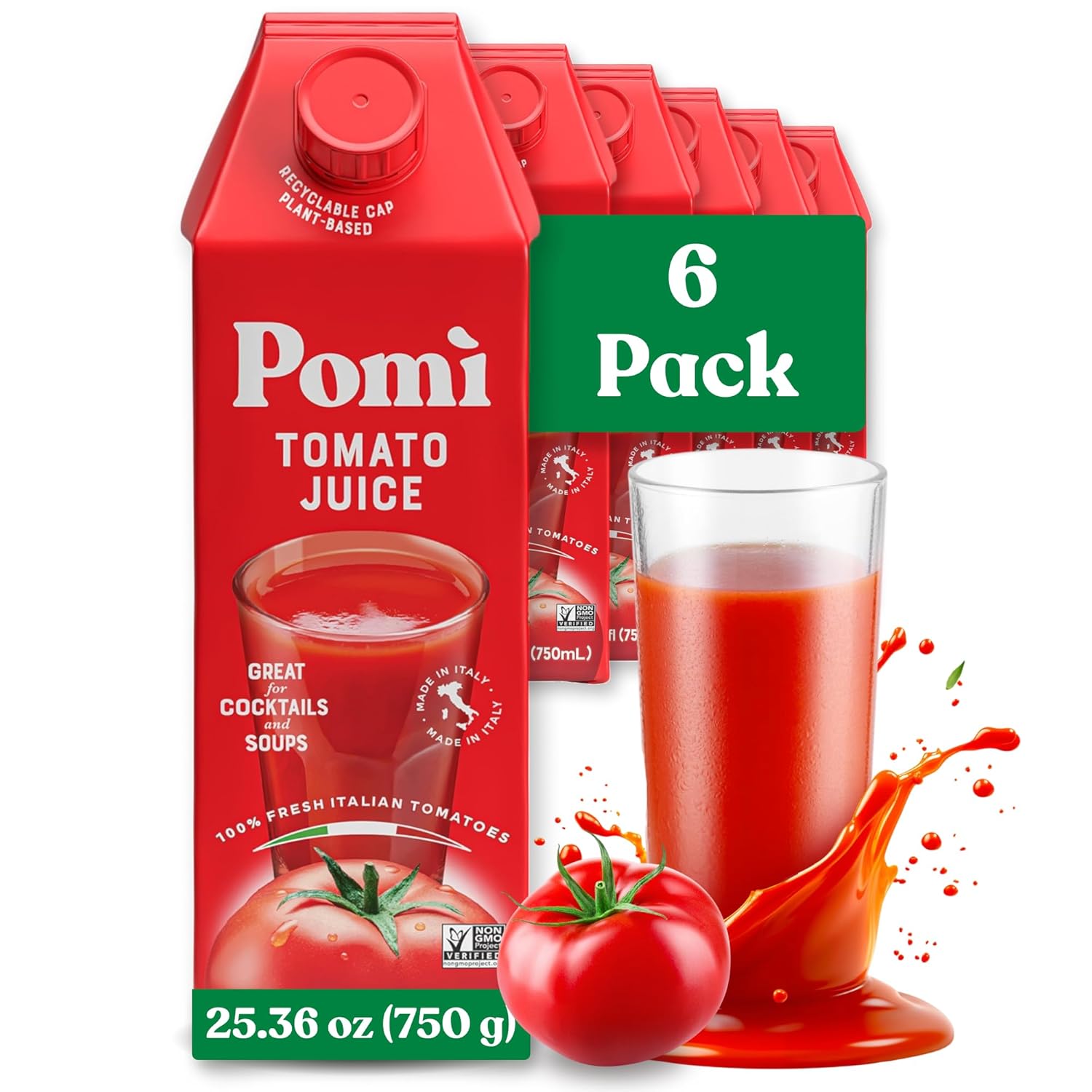 Pomi Tomato Juice - 100% Fresh Italian Flavor in Every Sip