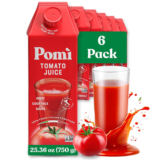 Pomi Tomato Juice - 100% Fresh Italian Flavor in Every Sip