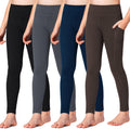 Girls' Athletic Leggings with Pockets - Soft Stretchy Yoga Tights