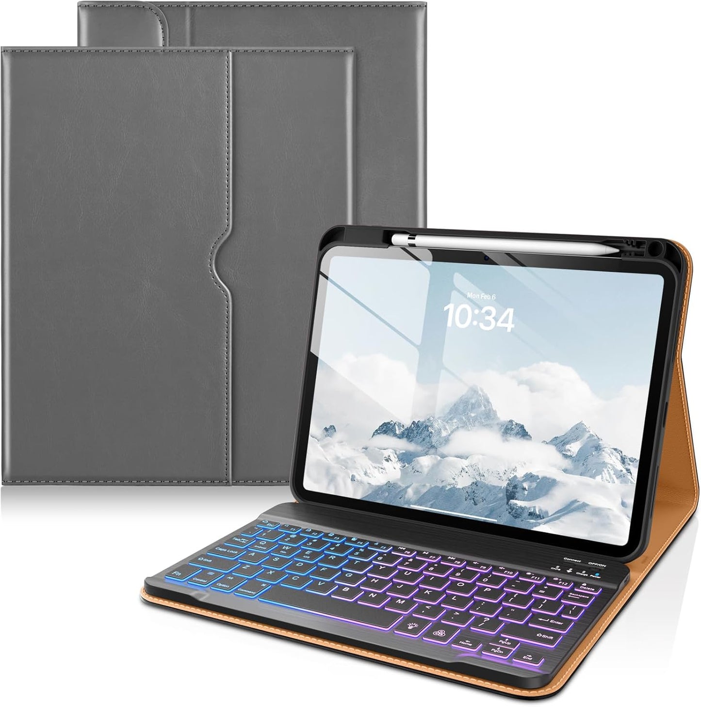 DTTO iPad 11th/10th Gen Case with Backlit Wireless Keyboard