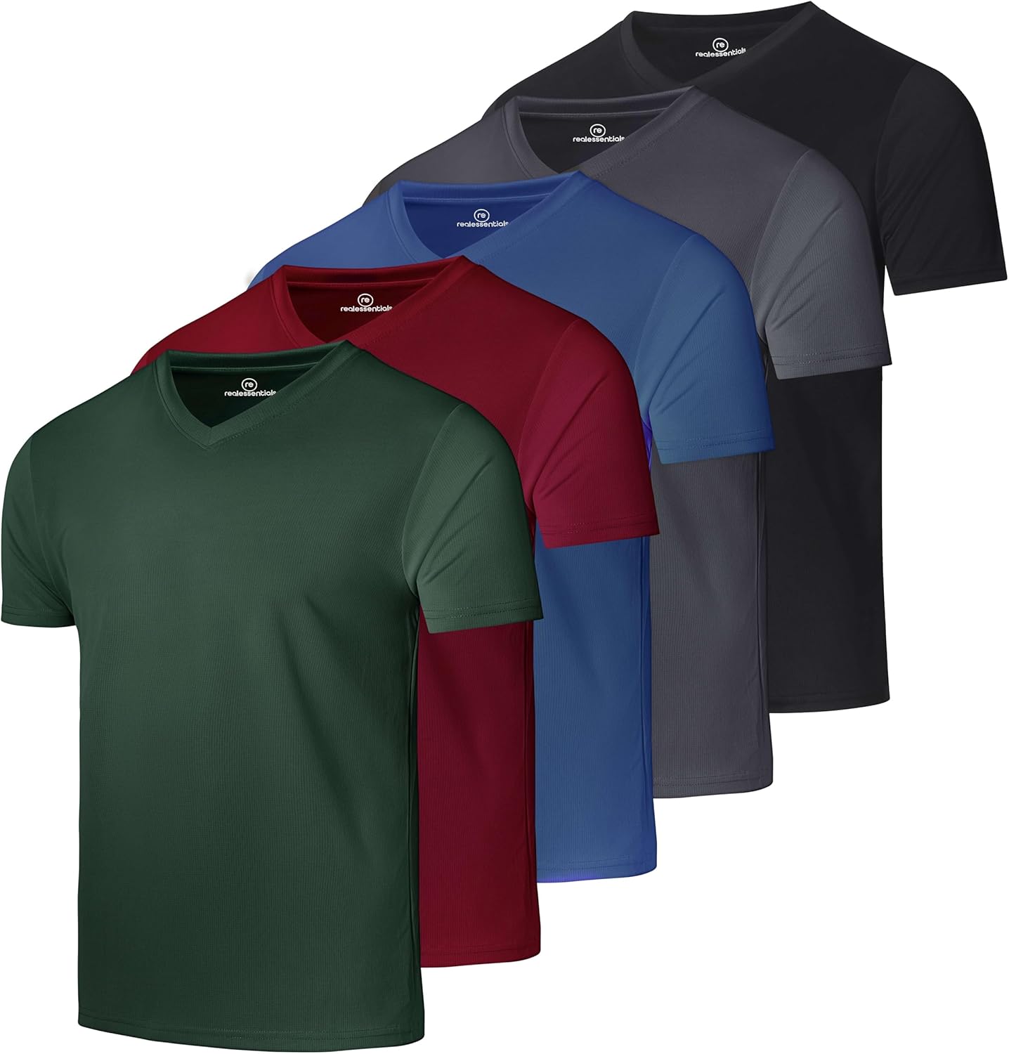 Men's Mesh Quick Dry V-Neck T-Shirts for Athletic Performance