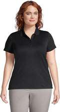 Lands' End Women's Supima Cotton Short Sleeve Polo Shirt - Soft