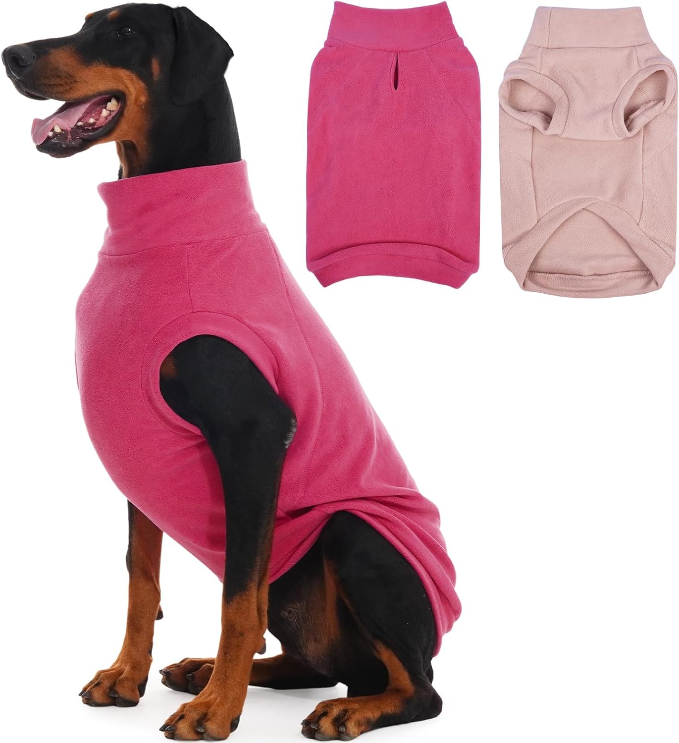 IECOii 2 Pack 4XL Dog Fleece Vest Sweater for Large Dogs