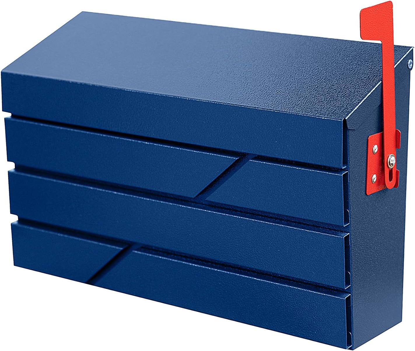 Wall Mount Mailbox for House Outside - Large Capacity Blue Box