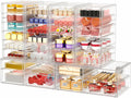 Makeup Organizer Storage With 30 Drawers - Clear 6 Pack Desk