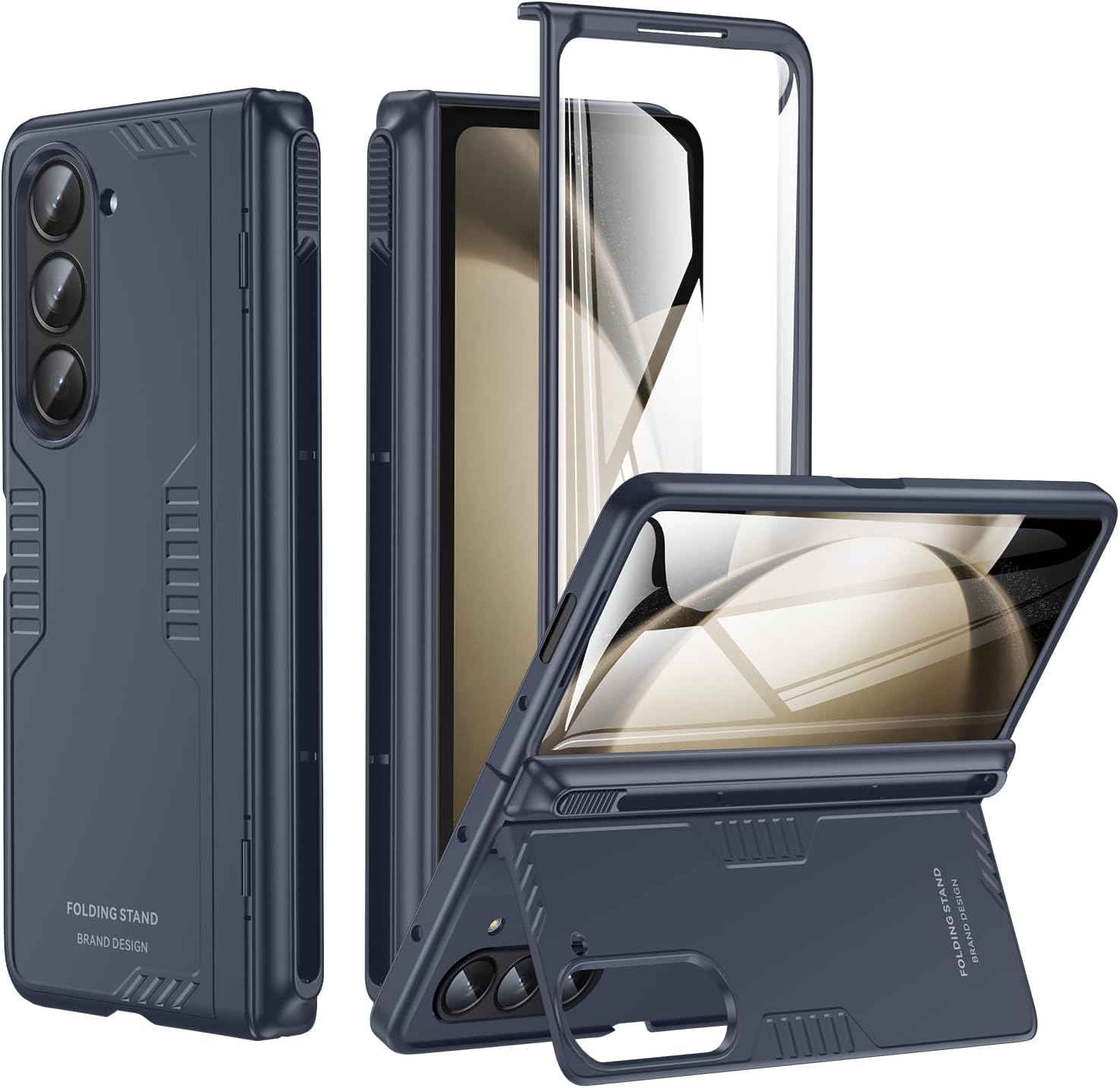 Samsung Galaxy Z Fold 5 Case with S Pen Holder and Kickstand