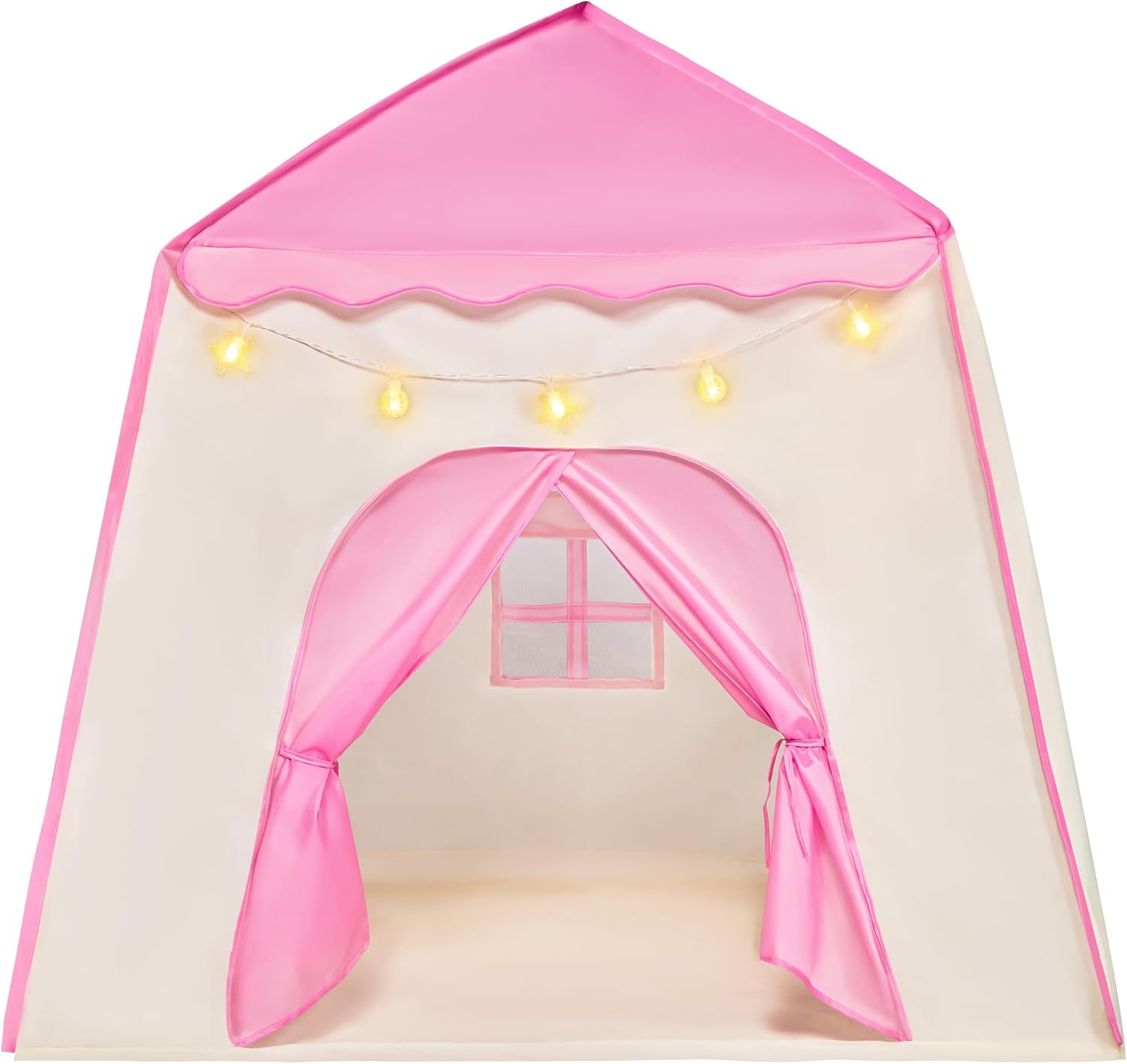 Sparkling Pink Princess Tent with LED Star Lights