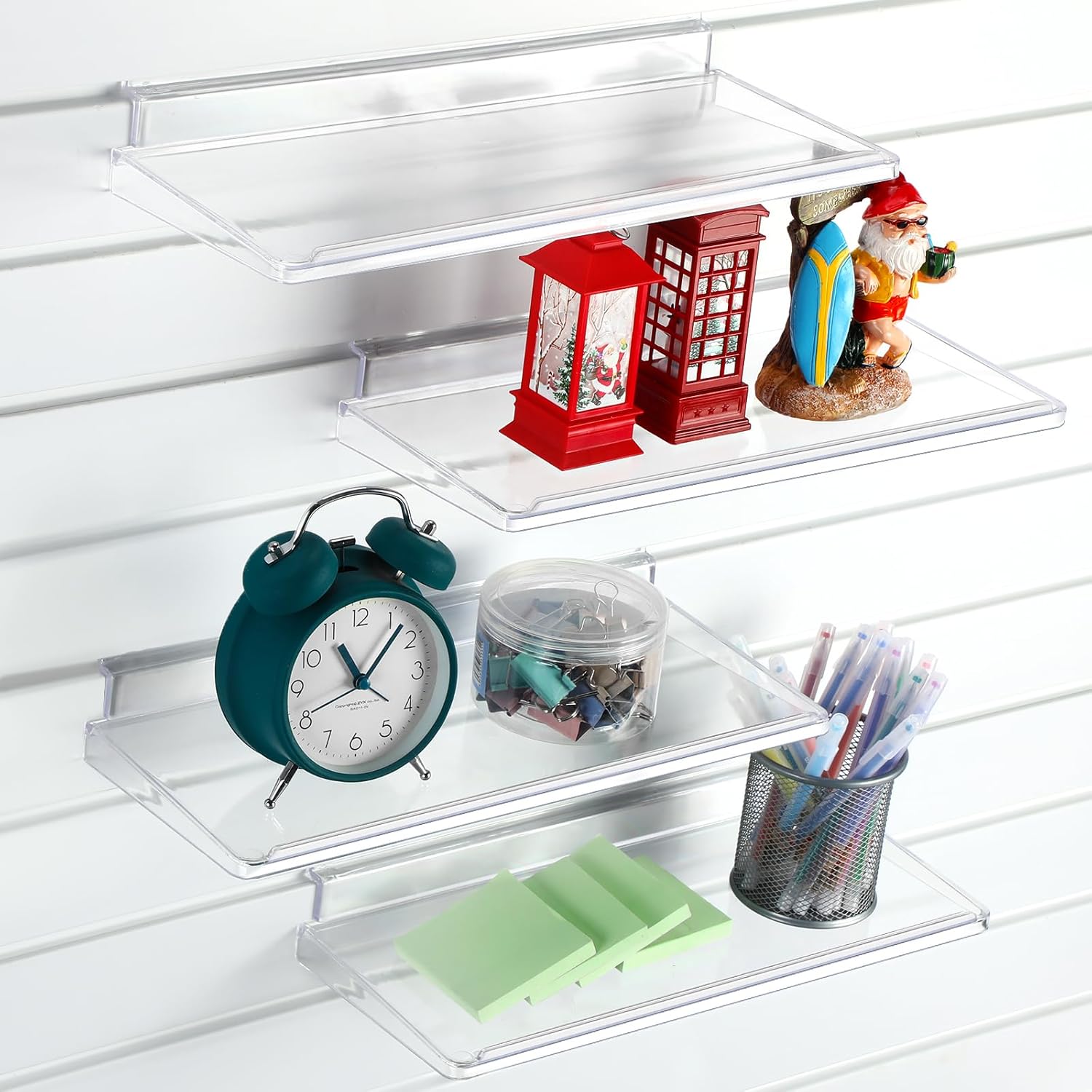 4 Pack Slatwall Shelves for Retail Display and Home Organization