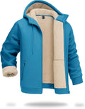 Boladeci Men's Sherpa Lined Hoodie Jacket for Winter Warmth