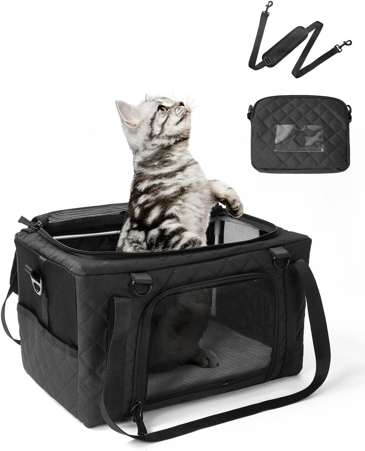 PETUX Small Cat Carrier - Airline Approved for Travel Comfort